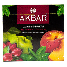 Чай черный Акбар садовые фрукты 100 пакетиков по 1,5г купить в Красноярске с доставкой на дом в интернет-магазине "Ярбокс"