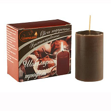 Свеча столб 40х60 (2шт) аромат шоколадный трюфель