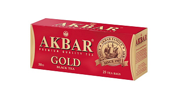Чай черный Акбар Голд 25 пакетиков по 2г купить в Красноярске с доставкой на дом в интернет-магазине "Ярбокс"
