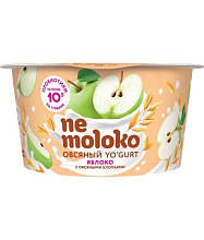 Йогурт овсяный со вкусом яблока и овсяными хлопьями NEMOLOKO 130г