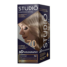 Краска для волос 3D Golografic т.7.0 Светло-русый, 50/50/15 мл