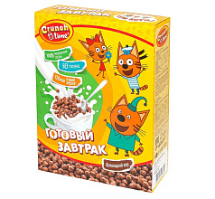 Сухой завтрак Crunch Time три кота, 170 гр купить в Красноярске с доставкой в интернет-магазине "Ярбокс"