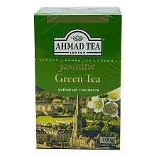 Чай зеленый Ахмад Зеленый с жасмином листовой 100г купить в Красноярске с доставкой на дом в интернет-магазине "Ярбокс"