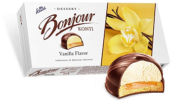 Десерт Бонжур ваниль Конти 232г купить в Красноярске с доставкой в интернет-магазине "Ярбокс"