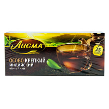 Чай черный Лисма особо крепкий 25 пакетиков по 2,3г купить в Красноярске с доставкой на дом в интернет-магазине "Ярбокс"
