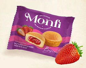 Печенье Monfi torty с клубничной начинкой, 0,027 гр купить в Красноярске с доставкой в интернет-магазине "Ярбокс"