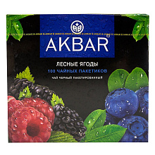Чай черный Акбар лесные ягоды 100 пакетиков по 1,5г купить в Красноярске с доставкой на дом в интернет-магазине "Ярбокс"