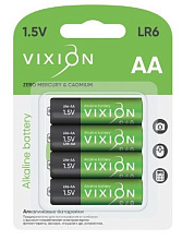 Батарейка Vixion алкалин. LR6 - AA (блистер 4шт)