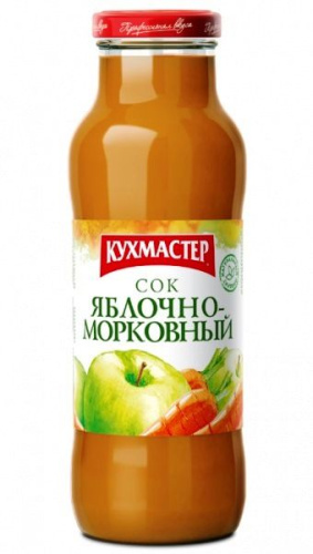 Сок Кухмастер яблочно-морковный с мякотью 680мл купить в Красноярске с доставкой в интернет-магазине "Ярбокс"