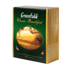 Чай черный Гринфилд классик брекфаст 100 пакетиков по 2г купить в Красноярске с доставкой на дом в интернет-магазине "Ярбокс"
