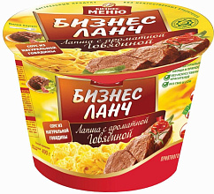 Лапша Бизнес Ланч со вкусом говядины, 90 гр купить в Красноярске с доставкой в интернет-магазине "Ярбокс"