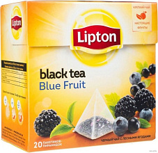 Чай черный Lipton Blue Fruit, 20 пирамидок по 1.8 гр купить в Красноярске с доставкой на дом в интернет-магазине "Ярбокс"