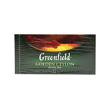 Чай черный Гринфилд голден цейлон 25 пакетиков по 2г купить в Красноярске с доставкой на дом в интернет-магазине "Ярбокс"