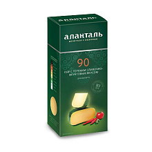 Сыр твердый №90 брусок БЗМЖ 45% Аланталь 190г