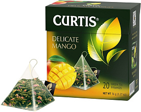Чай зеленый Кёртис нежный манго 20 пирамидок по 1,8г купить в Красноярске с доставкой на дом в интернет-магазине "Ярбокс"