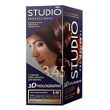 Краска для волос 3D Golografic т.3.45 Тёмно-каштановый, 50/50/15 мл