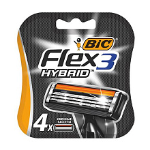 Кассеты для бритья  BIC 3 FLEX  HYBRID (4шт)