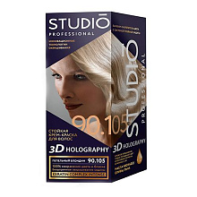 Краска для волос 3D Golografic т.90.105 Пепельный блондин, 50/50/15 мл