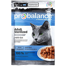 Корм ProBalance влажный для стерилизованных кошек, 85гр