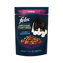 Корм для кошек влажный ломтики Felix утка, 75г