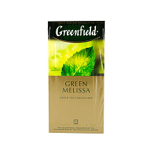 Чай зеленый Гринфилд грин мелиса 25 пакетиков по 1,5г купить в Красноярске с доставкой на дом в интернет-магазине "Ярбокс"