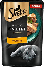 Корм Sheba влажный паштет Индейка, 75гр