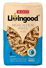 Макаронные изделия Ливингуд High Calcium Pasta Fusilli с водорослями 400г купить в Красноярске с доставкой в интернет-магазине "Ярбокс"