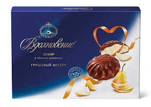 Зефир Вдохновение грушевый десерт в темном шоколаде Бабаевский 245г купить в Красноярске с доставкой в интернет-магазине "Ярбокс"