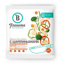 Овощная смесь для жарки с шампиньонами Планета Витаминов 400гр купить в Красноярске с доставкой в интернет-магазине "Ярбокс"