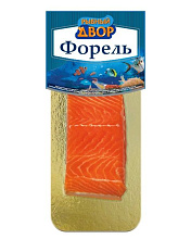 Форель филе кусок слабосоленая Рыбный Двор 150г купить в Красноярске с доставкой на дом в интернет-магазине "Ярбокс"