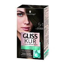 Краска д/волос GLISS KUR  5-1 Холодный каштановый
