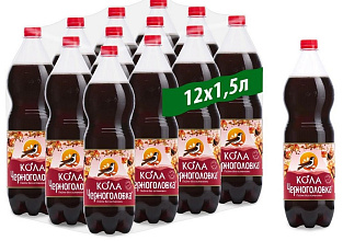 Напиток газированный Кола Черноголовка 1,5л купить в Красноярске с доставкой в интернет-магазине "Ярбокс"