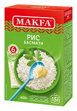 Крупа рисовая шлифованная Рис Басмати (66гр*6пак) купить в Красноярске с доставкой в интернет-магазине "Ярбокс"
