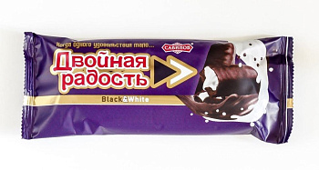 Батончик Двойная радость Black&White с черным печеньем и белой карамелью 50г купить в Красноярске с доставкой в интернет-магазине "Ярбокс"