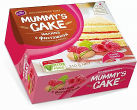 Торт бисквитный Mummy's cake малина с фисташкой Конти 310г купить в Красноярске с доставкой в интернет-магазине "Ярбокс"
