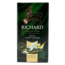 Чай зеленый Ричард Роял грин жасмин 25 пакетиков по 2г купить в Красноярске с доставкой на дом в интернет-магазине "Ярбокс"