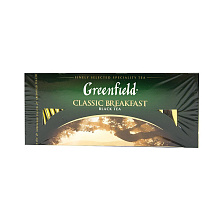 Чай черный Гринфилд классик брекфаст 25 пакетиков по 2г купить в Красноярске с доставкой на дом в интернет-магазине "Ярбокс"