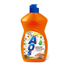 Жидкое моющее средство AOS 450мл 2в1 бальзам Ромашка и витамин Е