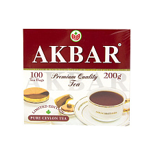 Чай черный Акбар мелколистовой 100 пакетиков по 2г купить в Красноярске с доставкой на дом в интернет-магазине "Ярбокс"