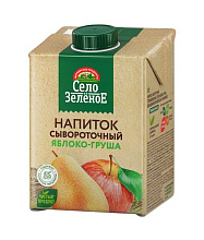 Напиток сывороточный с соком яблоко-груша Село Зеленое 500мл
