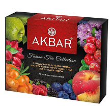Чай ассорти Акбар 6 видов по 10 пакетиков купить в Красноярске с доставкой на дом в интернет-магазине "Ярбокс"