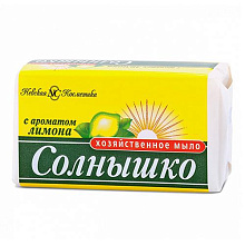 Мыло хозяйственное Невская Косметика Солнышко 140г лимон