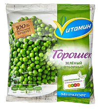 Горошек зеленый 8-9 мм сежемороженый Vитамин 400г купить в Красноярске с доставкой в интернет-магазине "Ярбокс"