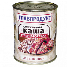 Каша гречневая со свининой Главпродукт губернаторская, 340 гр