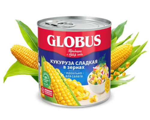 GLOBUS Кукуруза сладкая 425мл