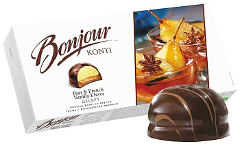 Десерт Бонжур Конти груша с французской ванилью 232г купить в Красноярске с доставкой в интернет-магазине "Ярбокс"