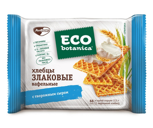 Хлебцы вафельные Эко ботаника злаковые с творожным сыром Рот Фронт 75г