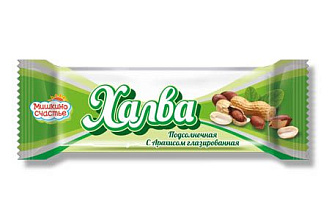 Халва подсолнечная глазир с арахисом 50г купить в Красноярске с доставкой в интернет-магазине "Ярбокс"
