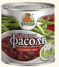 Фасоль красная Медведь любимый томатном соусе, 425 гр купить в Красноярске с доставкой в интернет-магазине "Ярбокс"