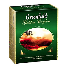 Чай черный Гринфилд голден цейлон 100 пакетиков по 2г купить в Красноярске с доставкой на дом в интернет-магазине "Ярбокс"